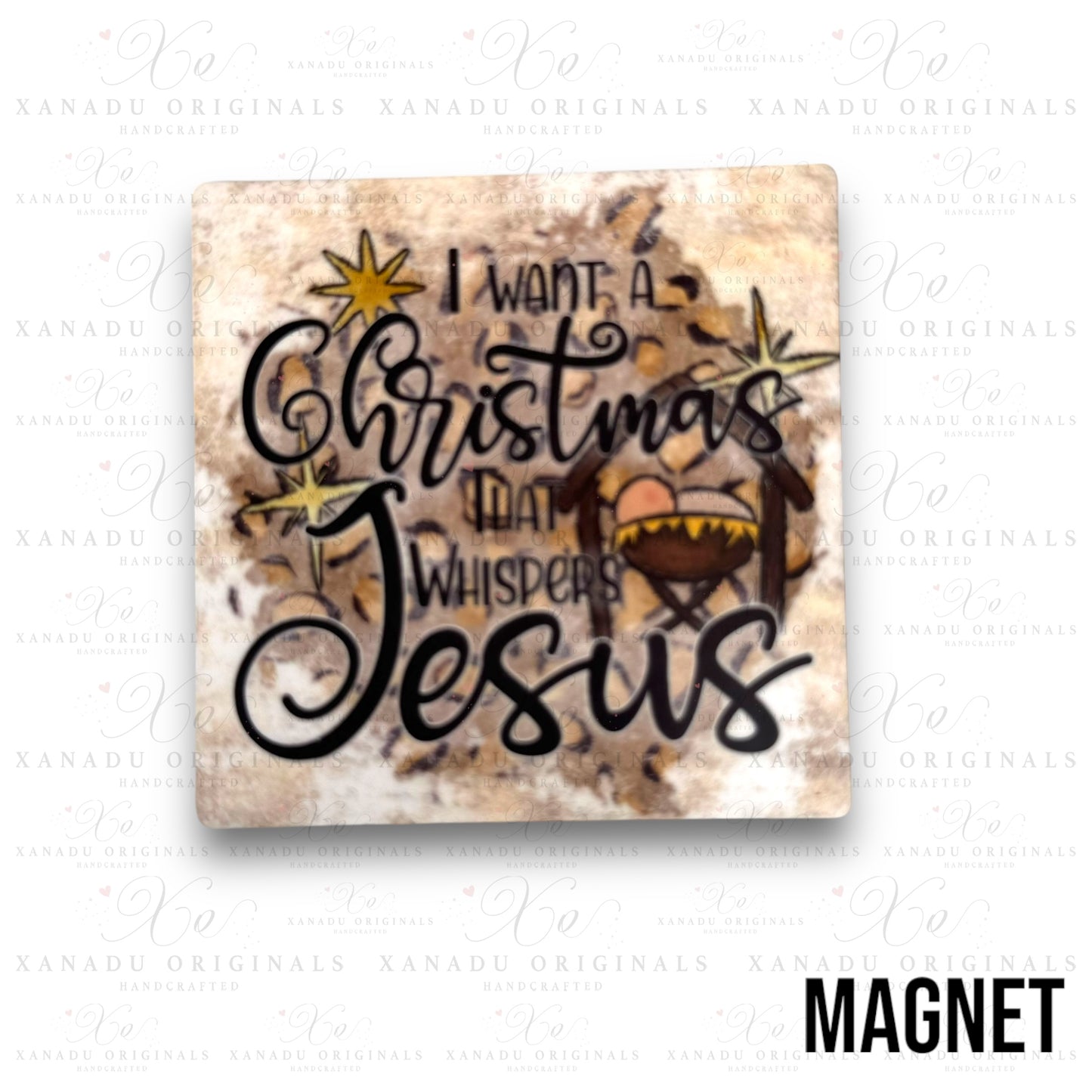 Christmas That Whispers Jesus Magnet