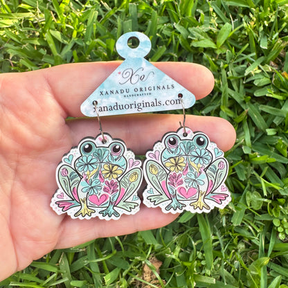 Boho Frog Dangle Earrings