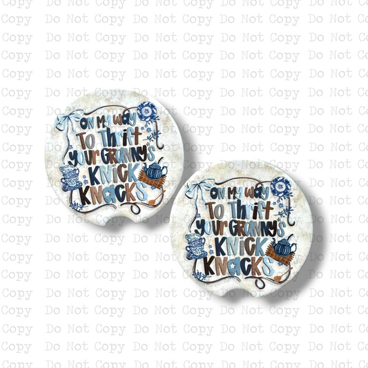 Grannys Knick Knacks Ceramic Car Coasters
