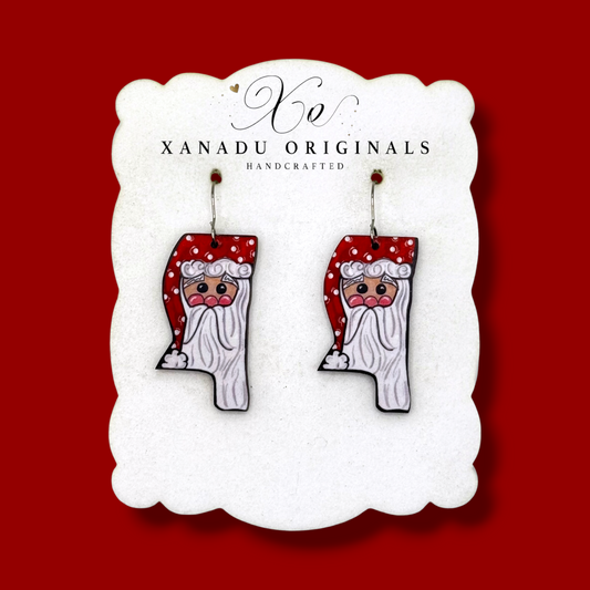 Mississippi Santa Earrings