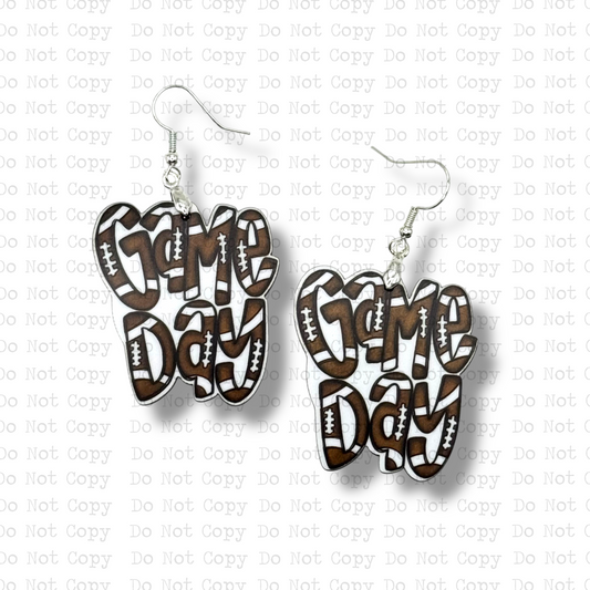 Game Day Football Earrings