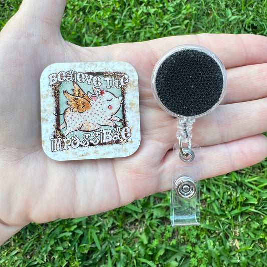 Believe The Impossible Retractable Badge Reel