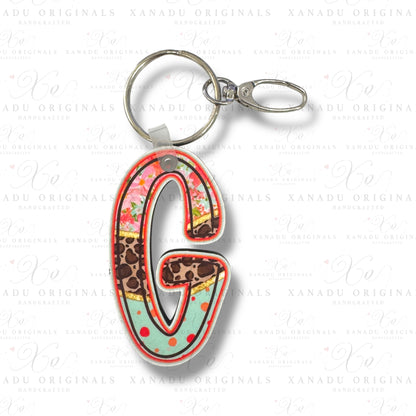 Blooming Safari Alpha Keychains (A-Z) | Bag Tag