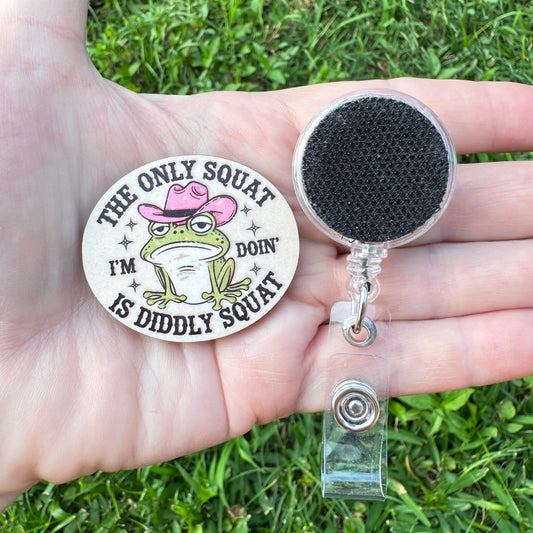 Diddly Squat Interchangeable Badge Button with Reel Option