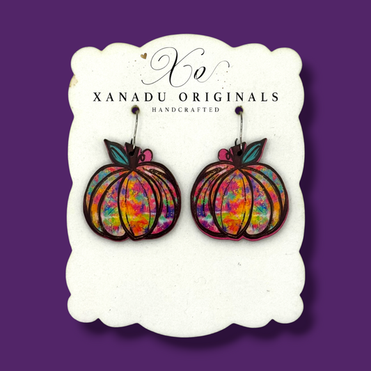 Pink Pumpkin Earrings