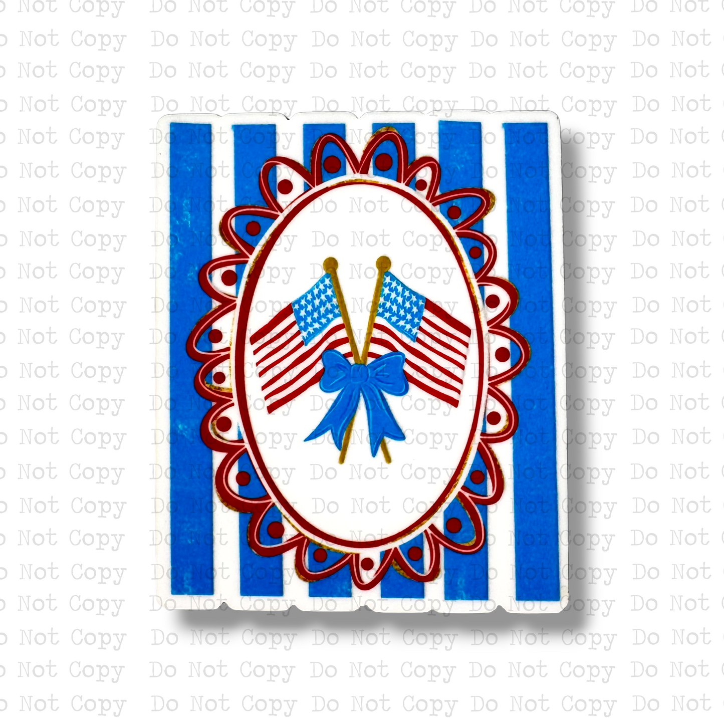 Flags Bow Pin Striped Magnet