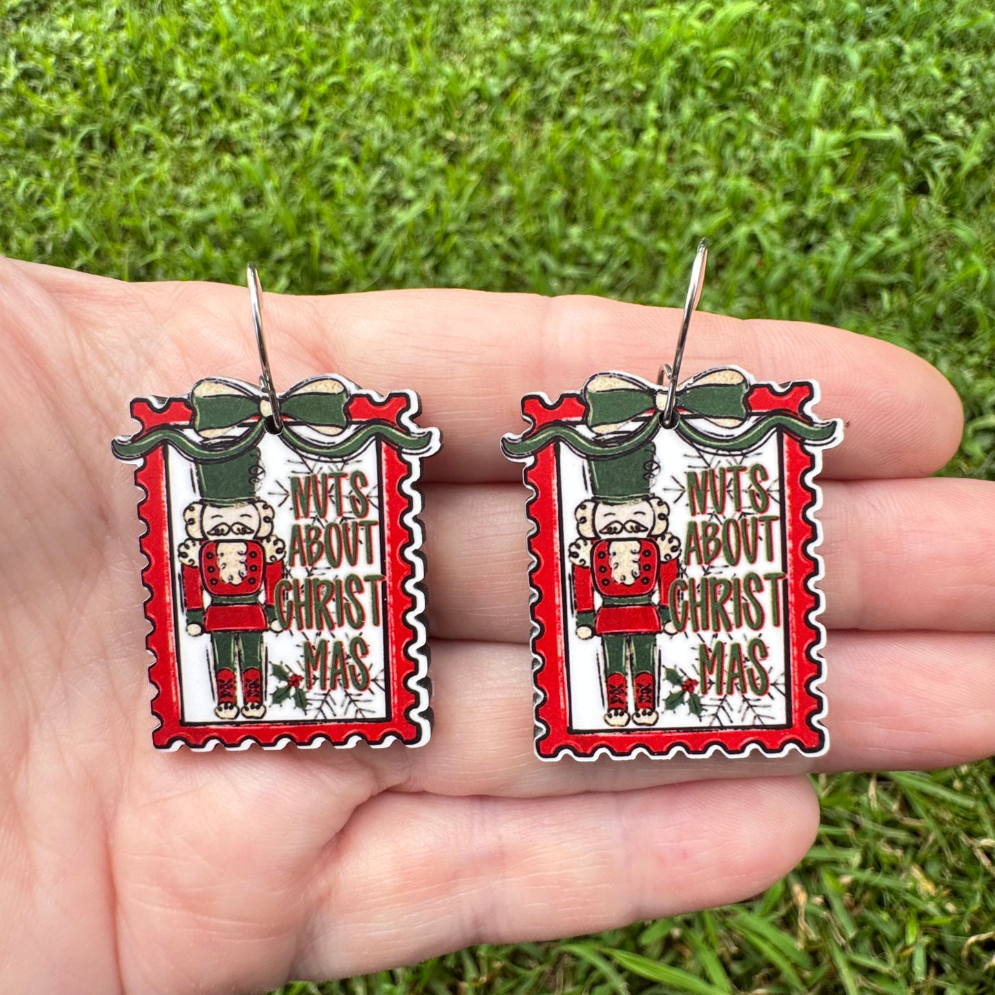 Nuts About Christ Mas Earrings
