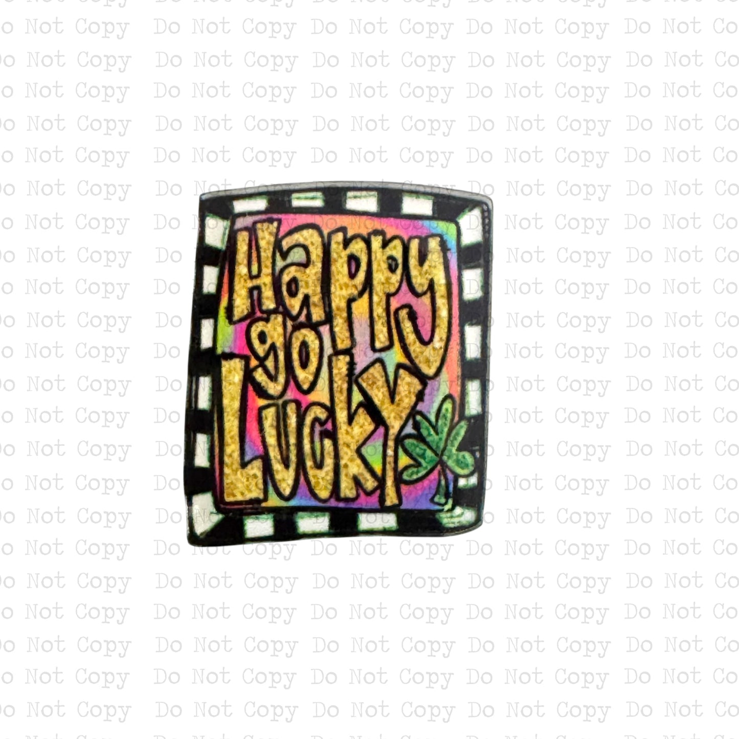 Happy Go Lucky Interchangeable Badge Button with Reel Option