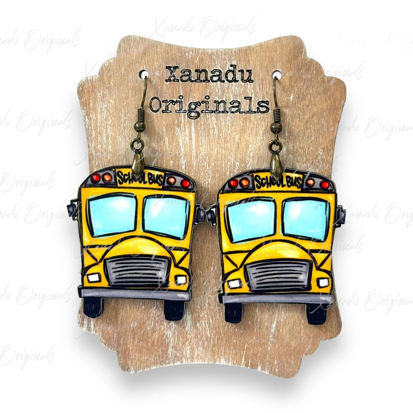 School Bus Earrings