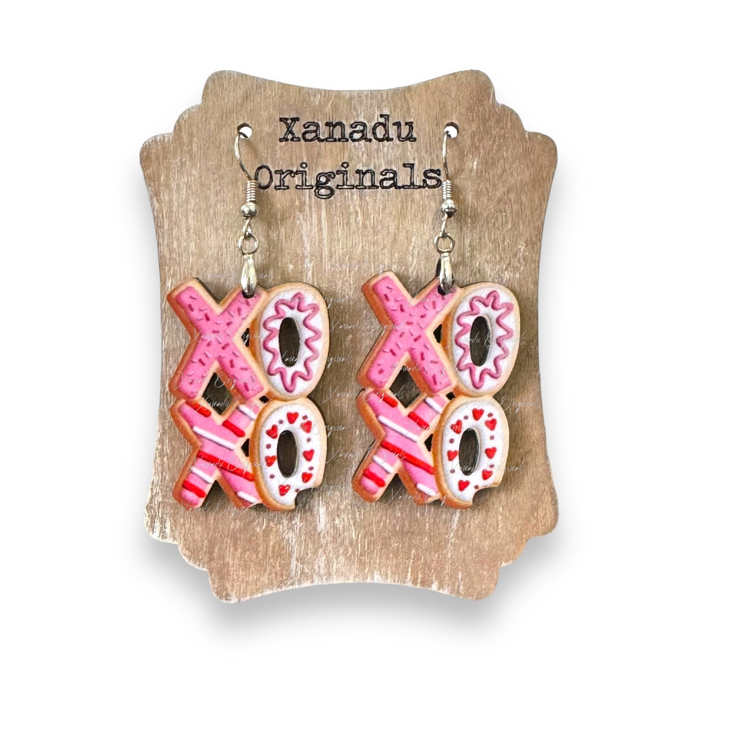 XOXO Cookie Shaped Earrings