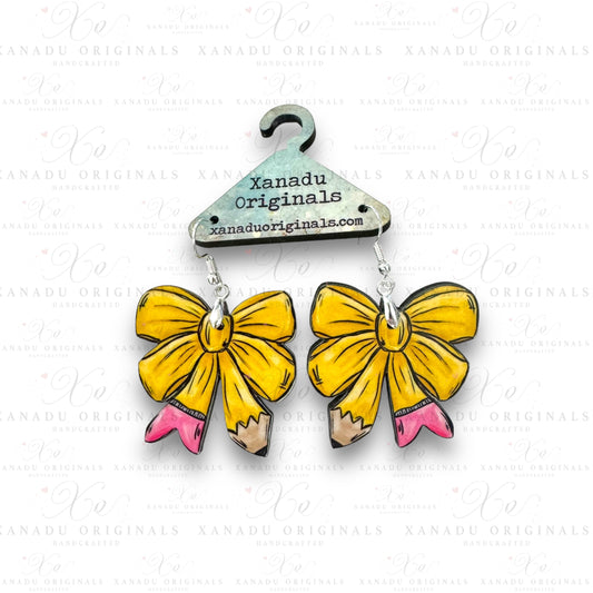 Pencil Bow Earrings