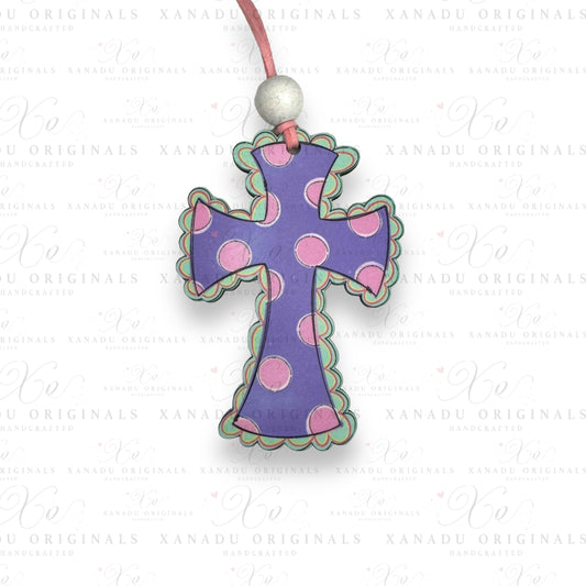 Purple Cross Decoration Ornament