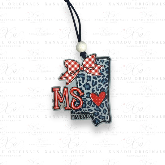 Mississippi Blue and Red Ornament