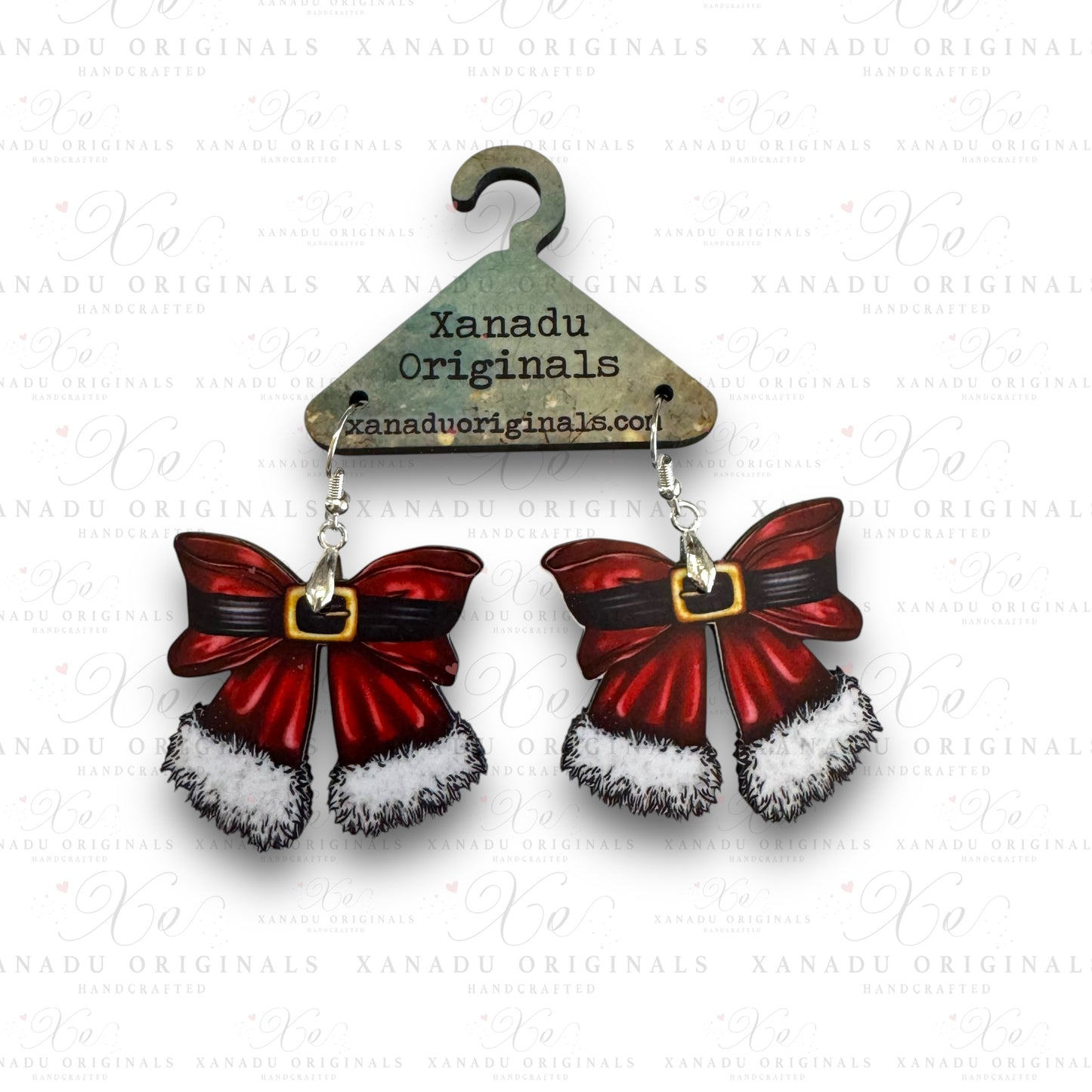 Santa Bow Earrings