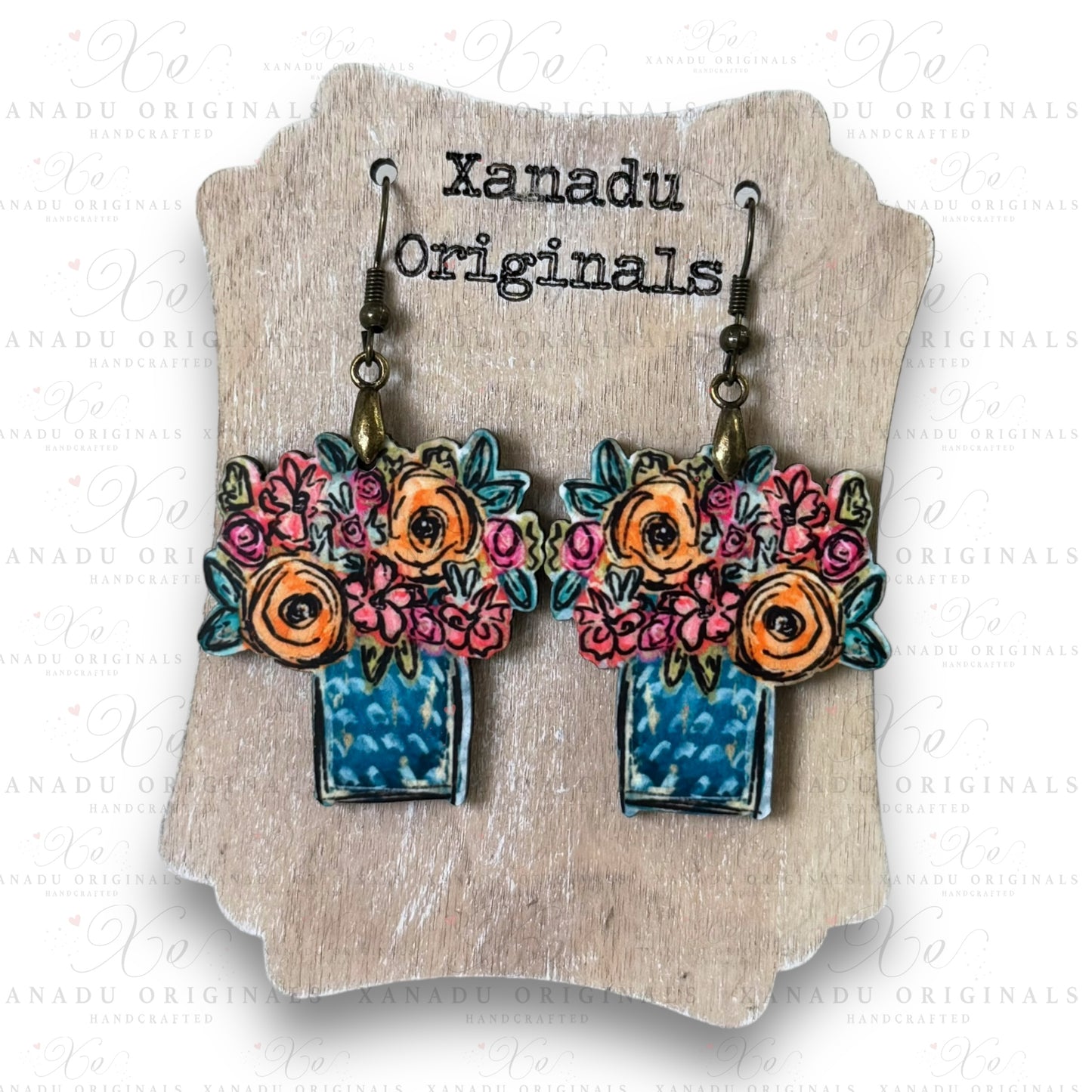 Flower Jar Earrings