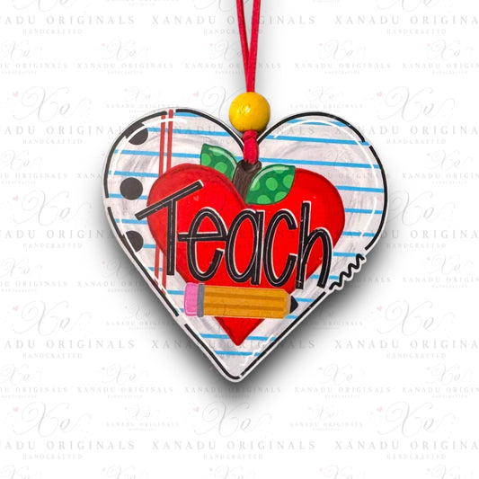 Teach Heart Ornament