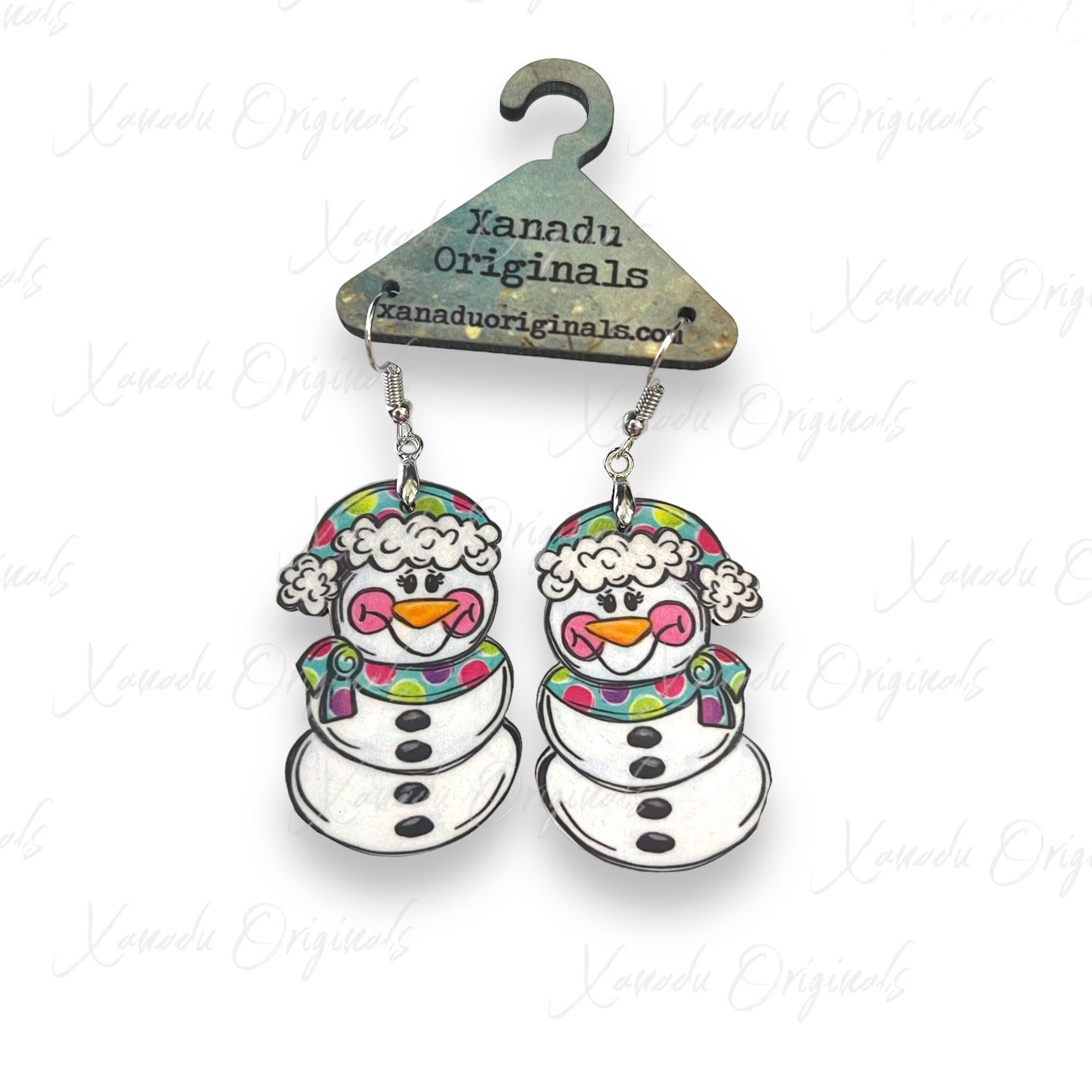 Winter Snowman Earrings