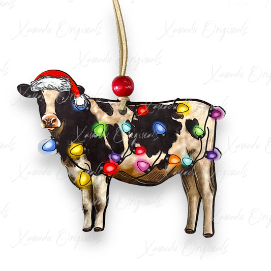 Christmas Cow Ornament