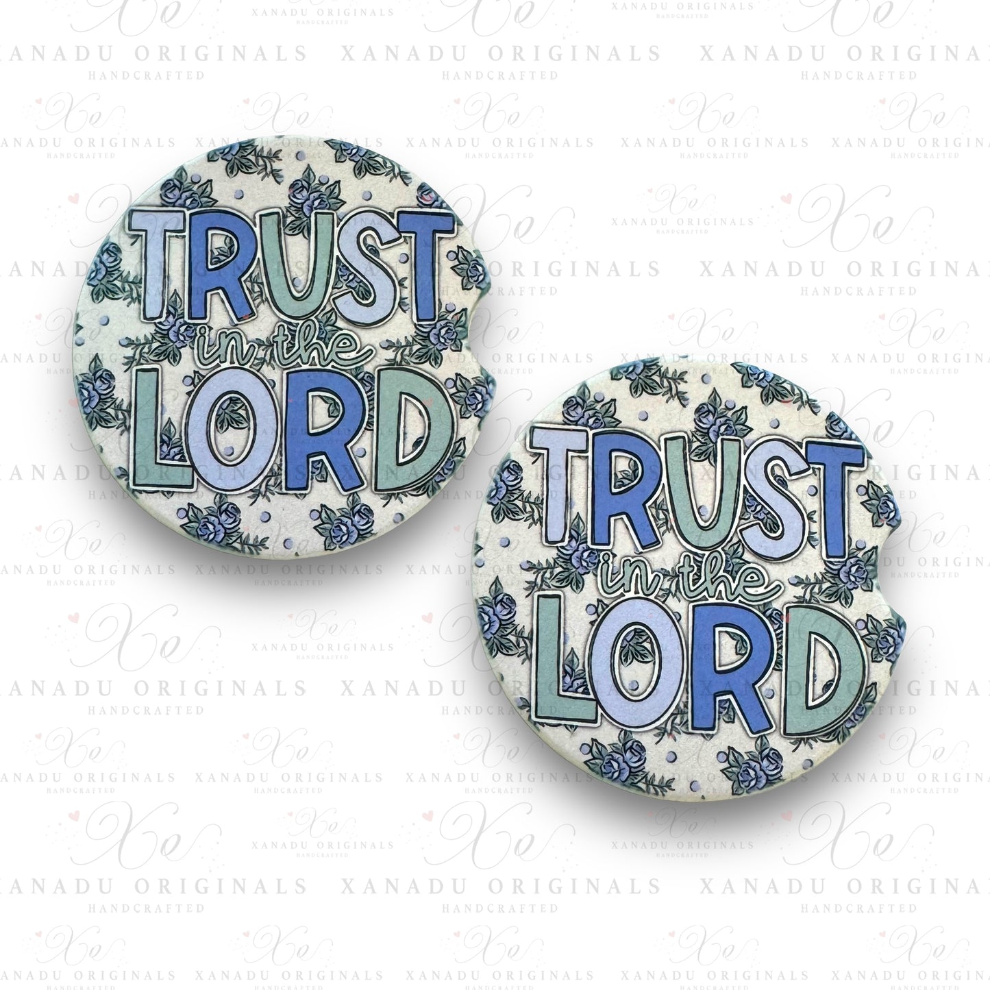 Trust In The Lord Ceramic Car Coasters