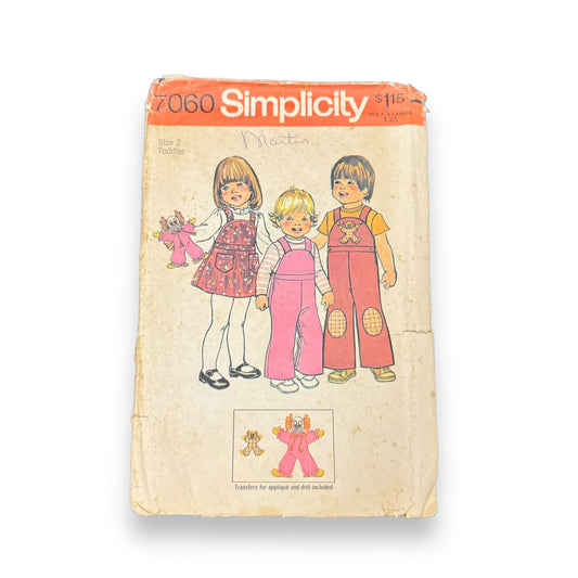 Simplicity Vintage 1975 Sewing Pattern 5523 Size 2 | CUT