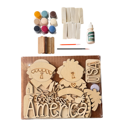Raggedy Ann & Andy Interchangeable Add-On Wood Sign | DIY KIT