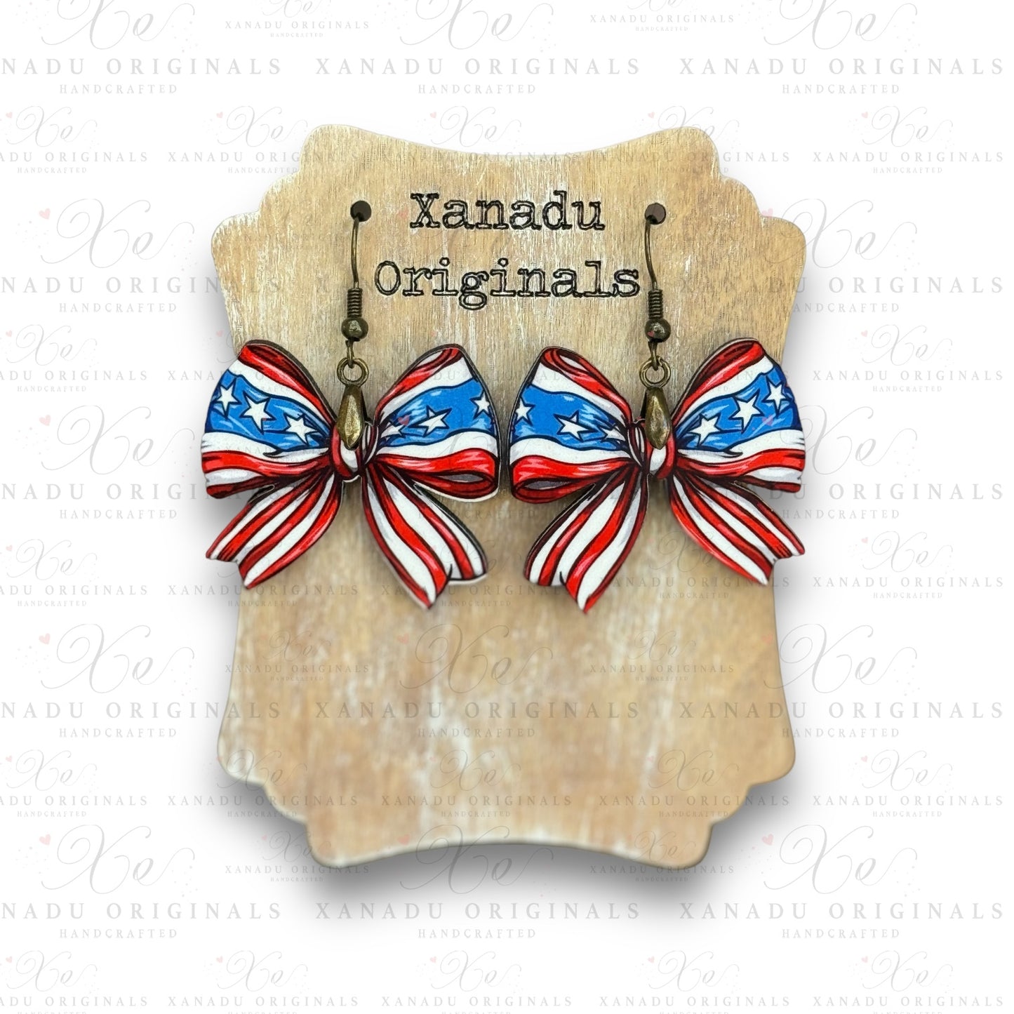 Patriotic Bow Earrings