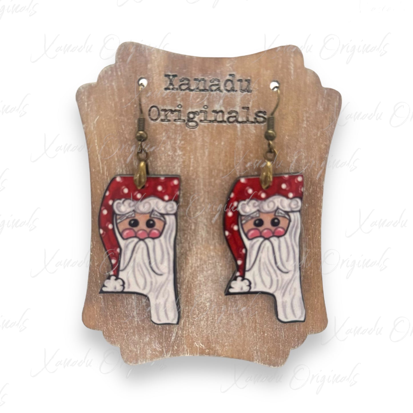 Mississippi Santa Earrings