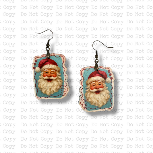 Impasto Santa Earrings