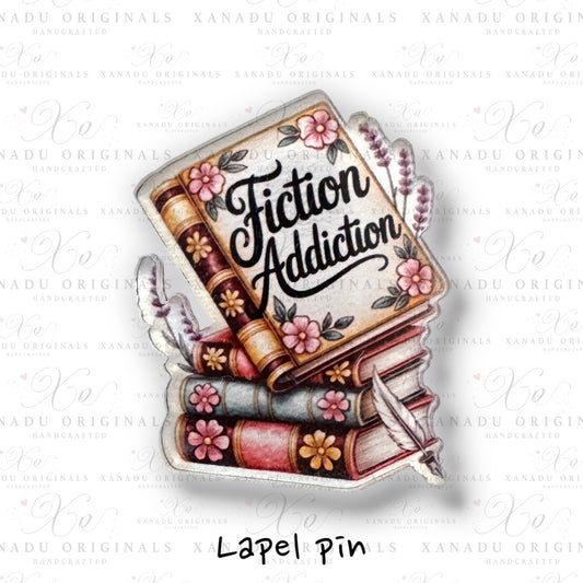 Fiction Addiction Lapel Pin