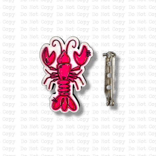 Preppy Crawfish Lapel Pin