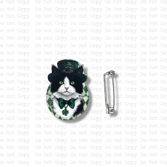 Lucky Black Cat Lapel Pin