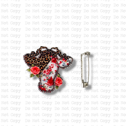 Rosie Leopard Cow Lapel Pin