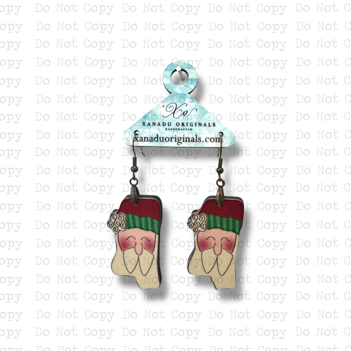 Mississippi Vintage Santa Earrings