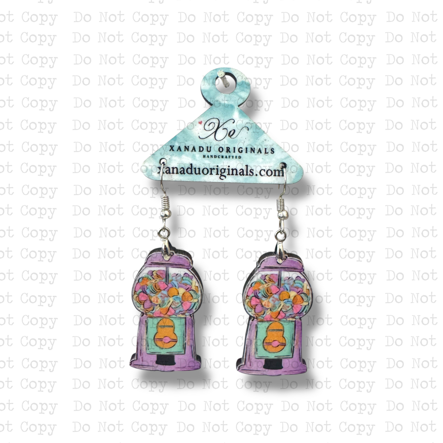 Candy Heart Gumball Earrings