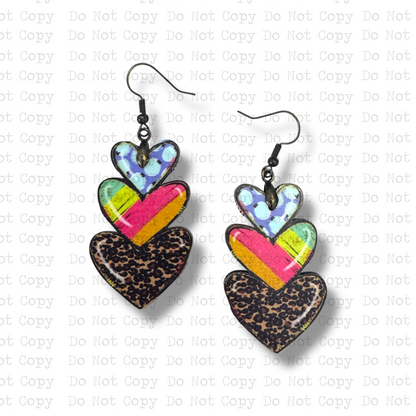 Heart Trio Earrings