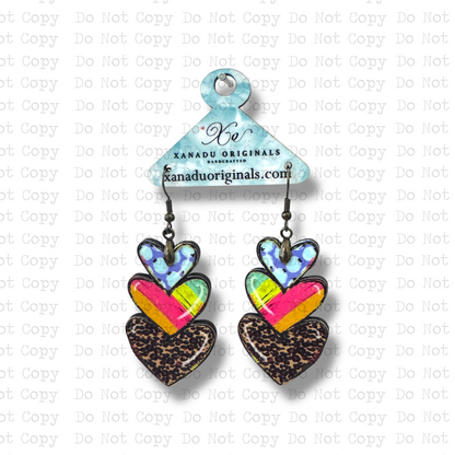 Heart Trio Earrings