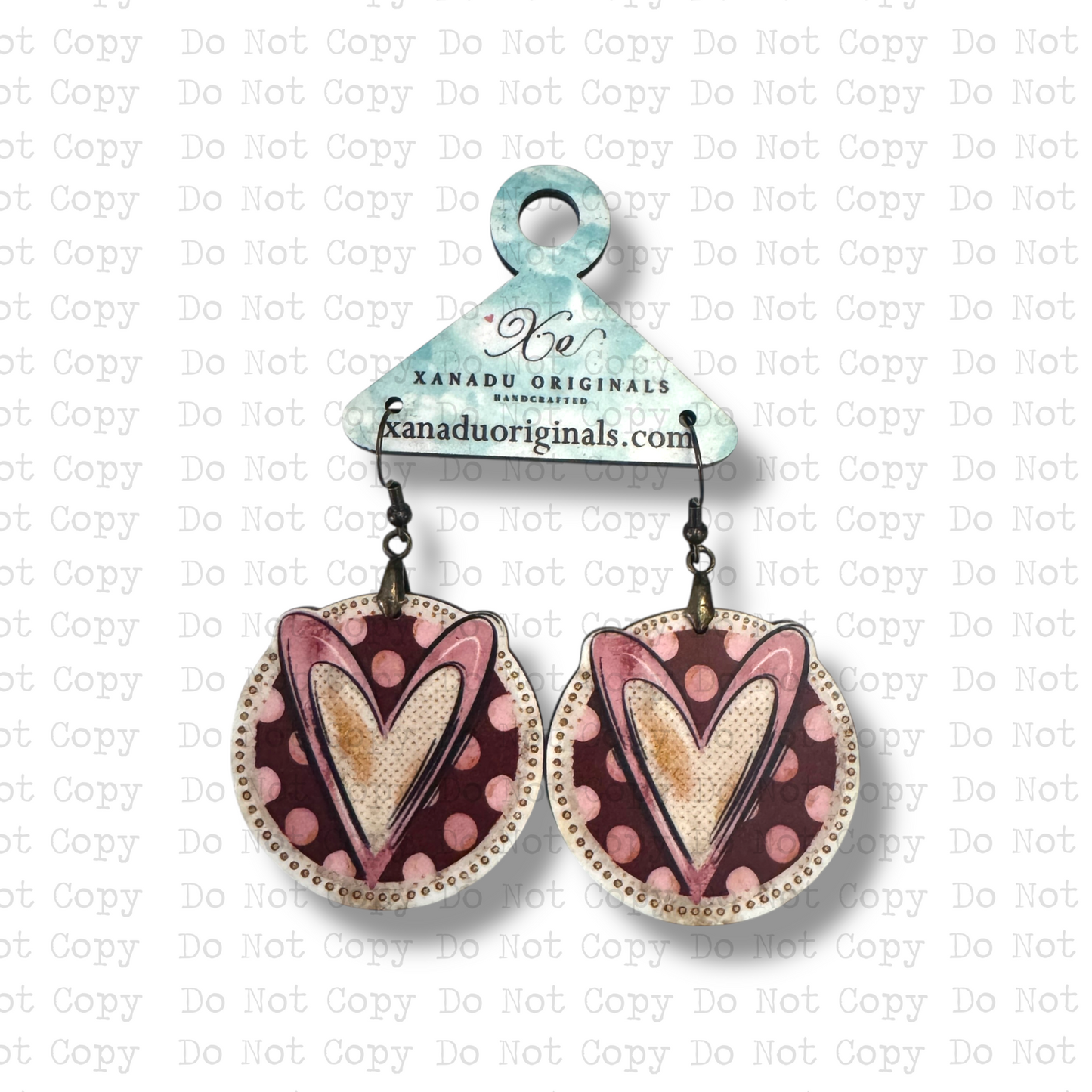 Polka Dot Heart Earrings