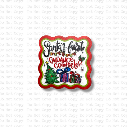 Santa's Favorite Guidance Counselor Interchangeable Badge Button with Reel Option