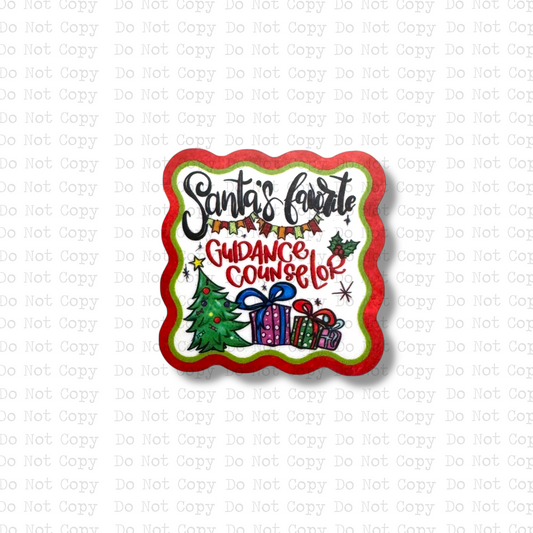 Santa's Favorite Guidance Counselor Interchangeable Badge Button with Reel Option