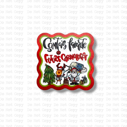 Santa's Favorite Future Cardiologist Interchangeable Badge Button with Reel Option