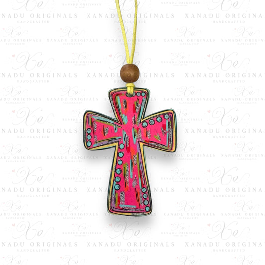 Pink Cross Ornament