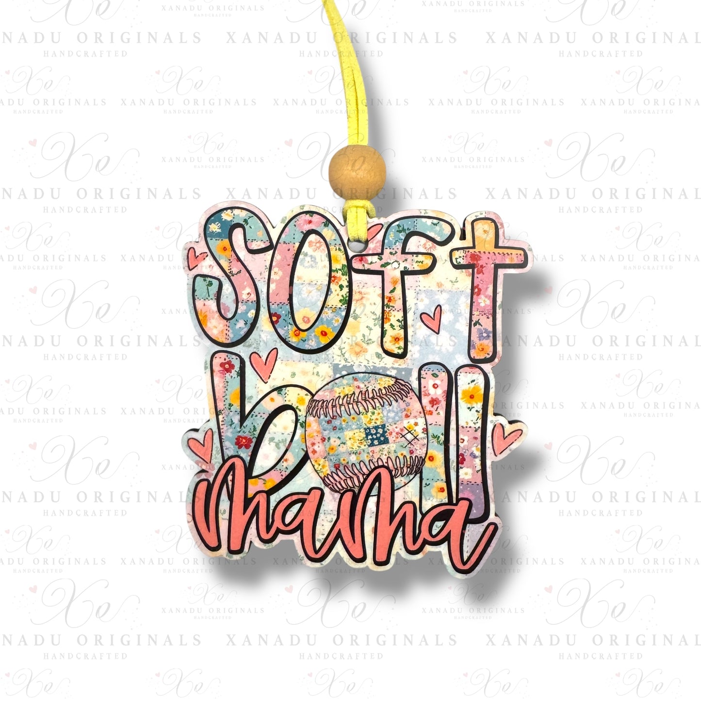 Softball Mama Quilt Decor Ornament