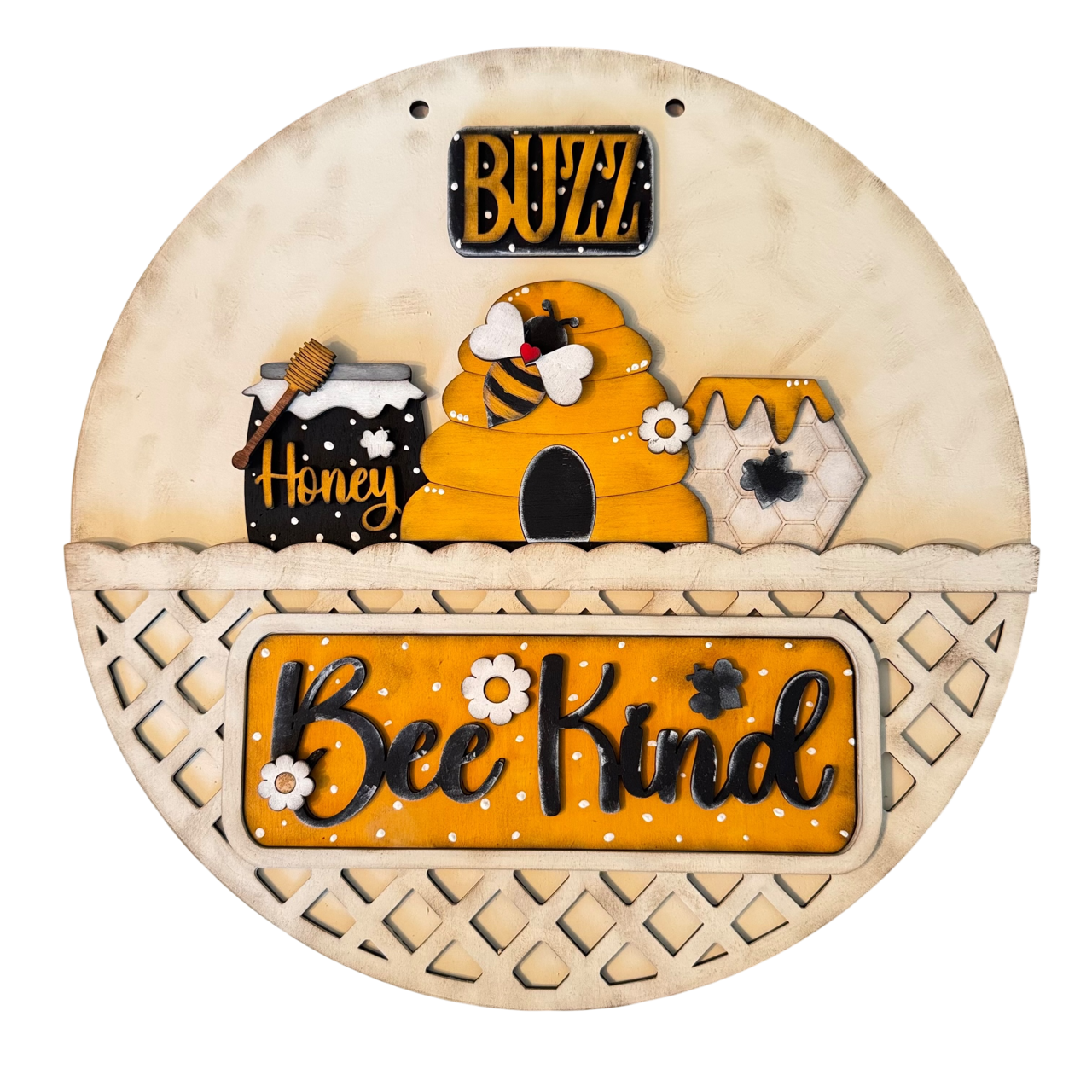 Bee Be Kind Interchangeable Add-On Wood Sign | DIY KIT