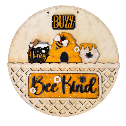 Bee Be Kind Interchangeable Add-On Wood Sign | DIY KIT