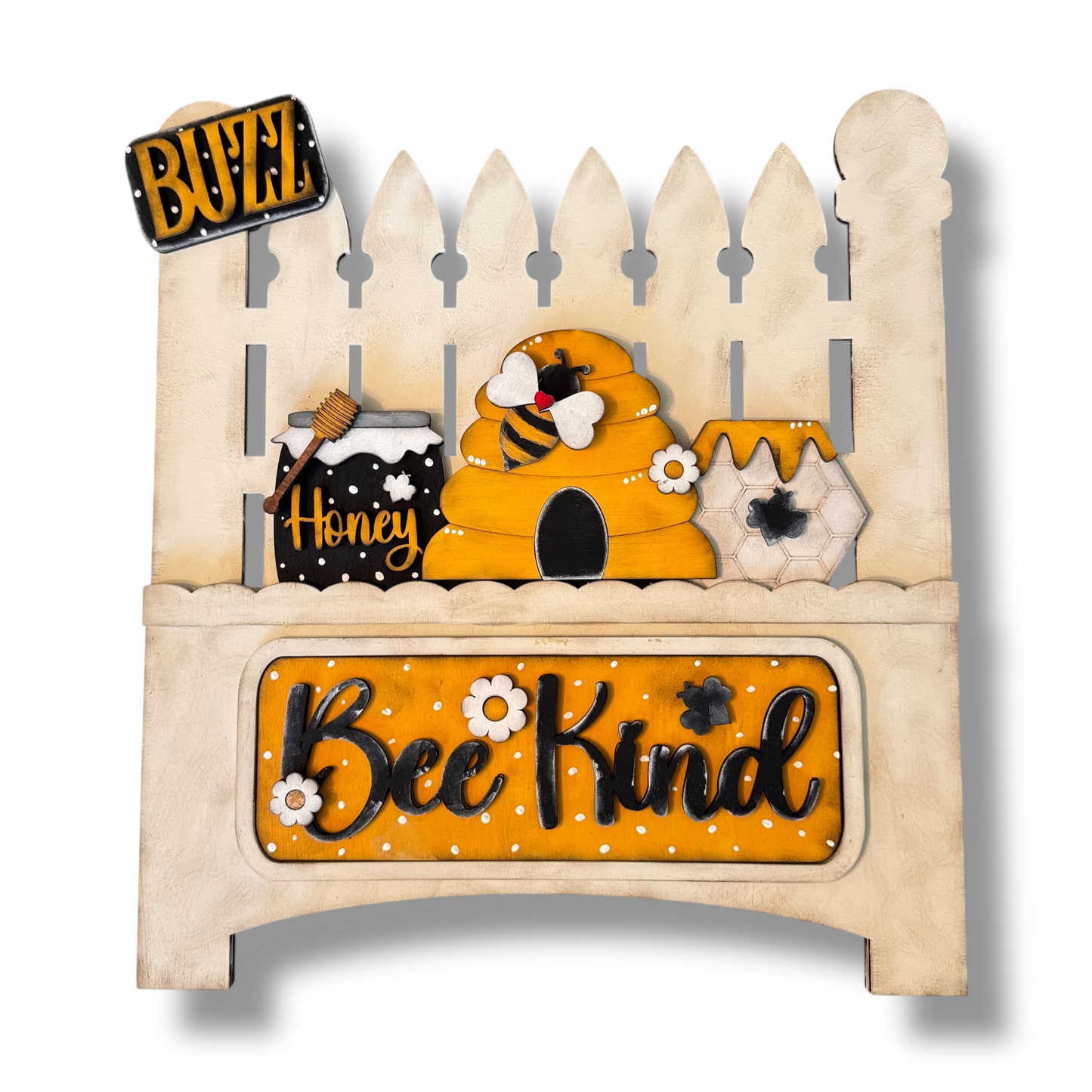 Bee Be Kind Interchangeable Add-On Wood Sign | DIY KIT