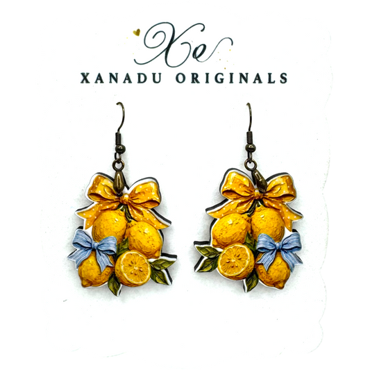 Lemons and Bows Earrings