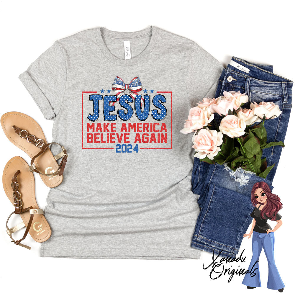 Jesus Make America Believe Again T-Shirt