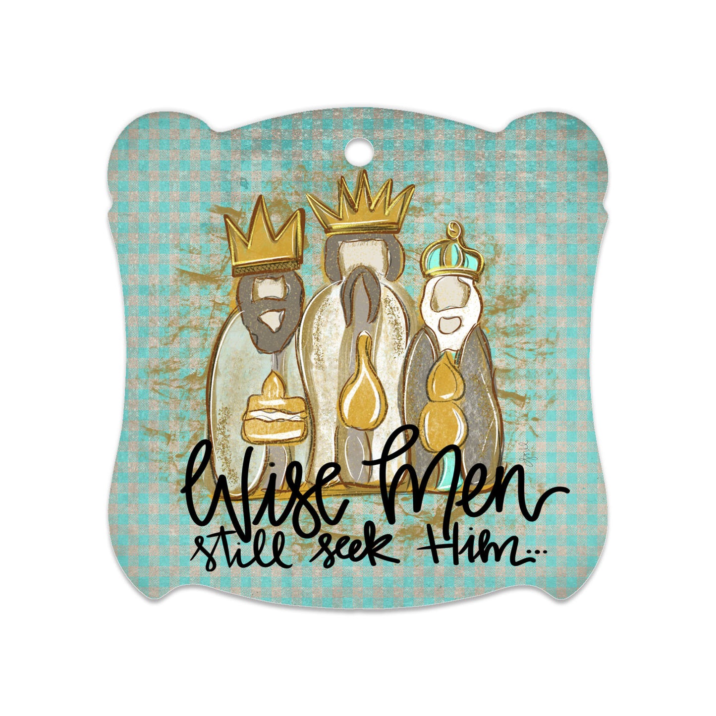 "Wise Men Still Seek Him" Three Kings Ornament, Traditional Holiday Tree Decor, Epiphany Faith Keepsake
