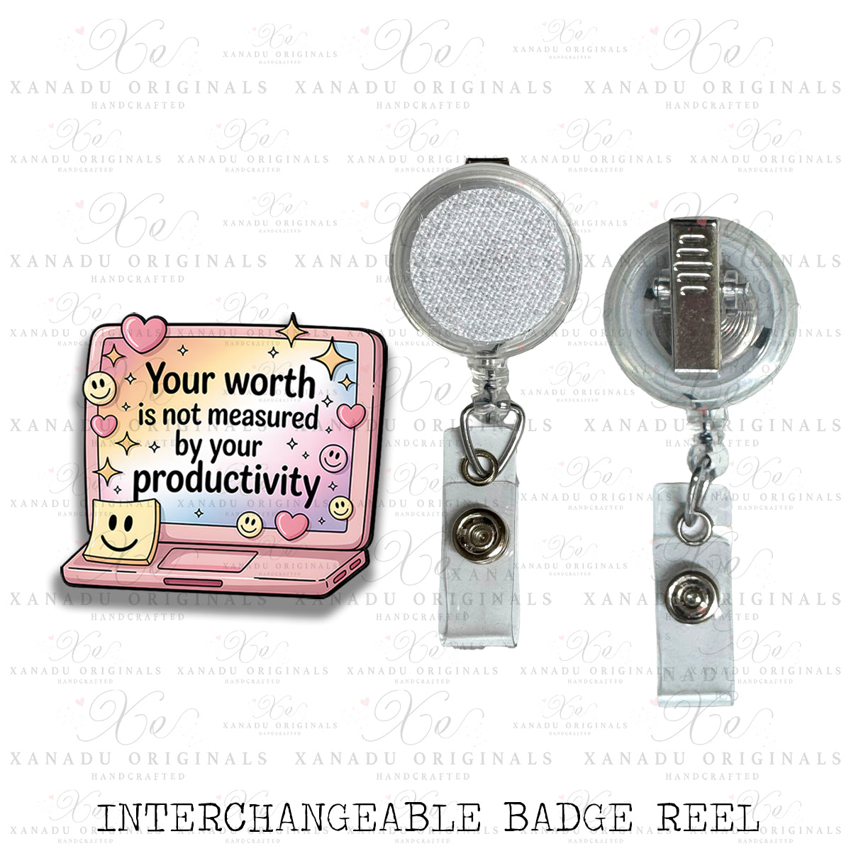 Your Worth Interchangeable Badge Button with Reel Option