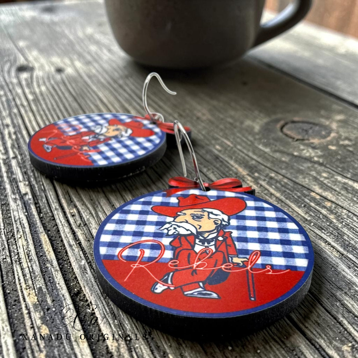 Gingham Rebel Dangle Earrings